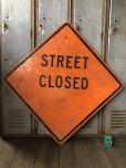 画像1: Vintage Road Sign STREET CLOSED (T645) (1)