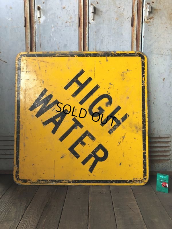 画像3: Vintage Road Sign HIGH WATER (T619)
