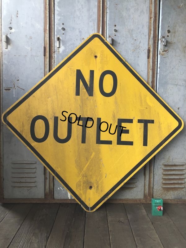 画像1: Vintage Road Sign NO OUTLET (T642)