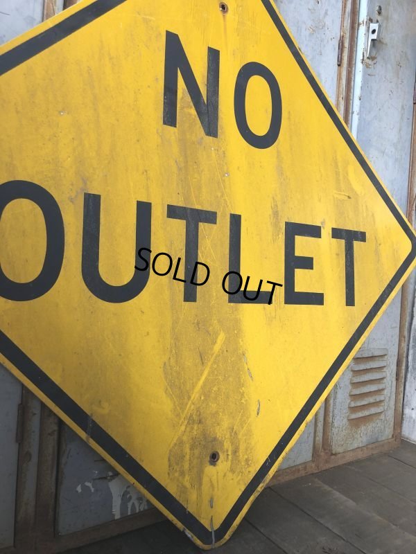 画像4: Vintage Road Sign NO OUTLET (T642)