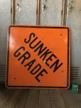 画像4: Vintage Road Sign SUNKEN GRADE (T628)