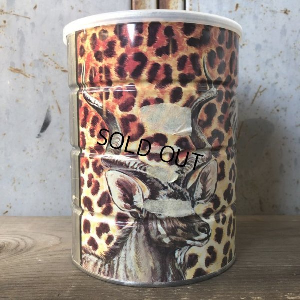 画像2: Vintage Safari Coffee Animal Tin Can African Elephant (T660)