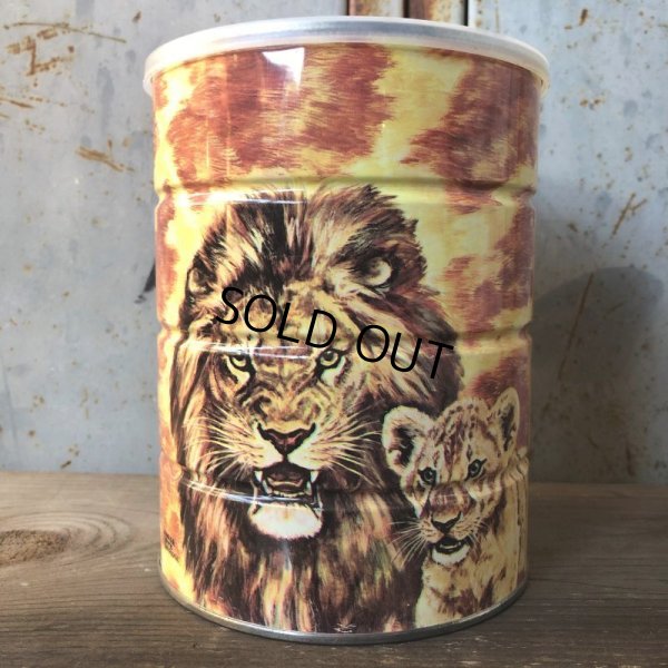 画像3: Vintage Safari Coffee Animal Tin Can African Lion (T659)