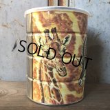 Vintage Safari Coffee Animal Tin Can African Lion (T659)