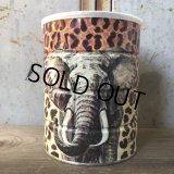 Vintage Safari Coffee Animal Tin Can African Elephant (T660)