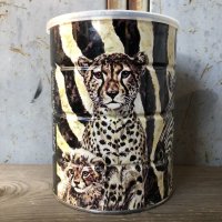 Vintage Safari Coffee Animal Tin Can Cape Buffalo (T657)