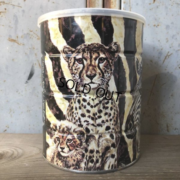 画像1: Vintage Safari Coffee Animal Tin Can Cape Buffalo (T657)