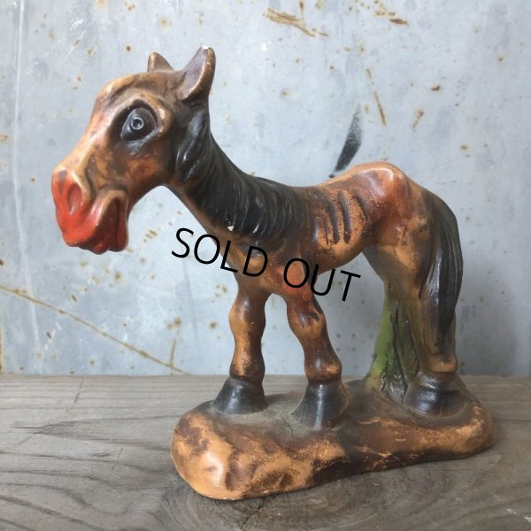 画像1: Vintage Laughing Donkey Ceramic Statue (T663)