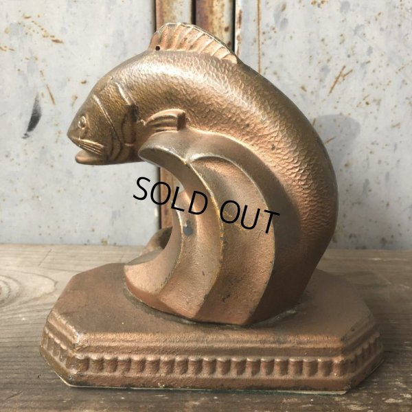 画像5: Vintage Black Bass Big Mouse Statue Tray (T673)