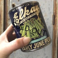 Vintage Elkay Early June Peas Can (T680)