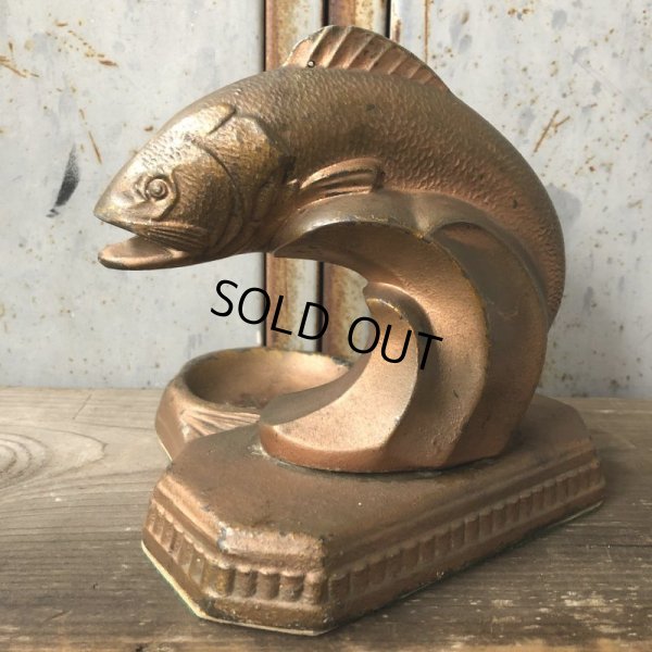 画像4: Vintage Black Bass Big Mouse Statue Tray (T673)