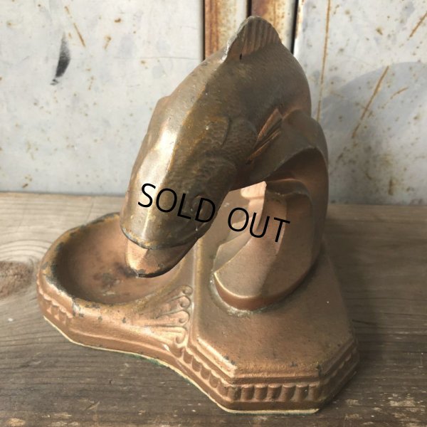 画像3: Vintage Black Bass Big Mouse Statue Tray (T673)