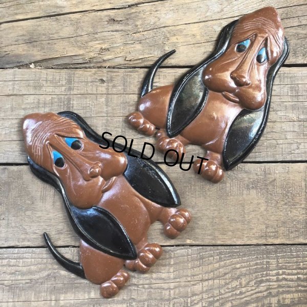 画像10: 60s Vintage Bassett Hounds Dog Sexton Wall Decor (T725)