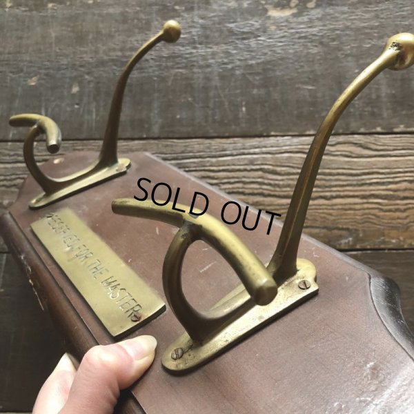 画像3: Vintage Wall Hooks Coat Hat Hanger Reserved For The Master (T730)