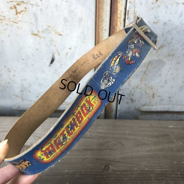 画像8: Vintage Matchbox Race Car Kids Leather Belt (T728)