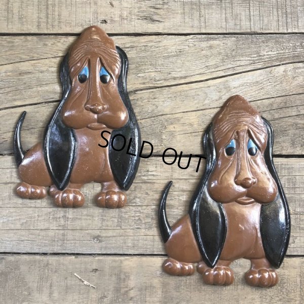 画像9: 60s Vintage Bassett Hounds Dog Sexton Wall Decor (T725)
