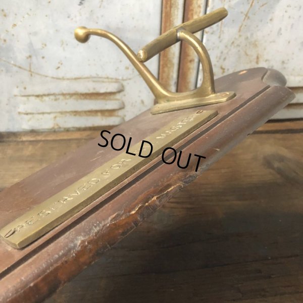 画像8: Vintage Wall Hooks Coat Hat Hanger Reserved For The Master (T730)
