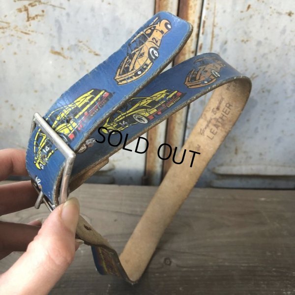 画像4: Vintage Matchbox Race Car Kids Leather Belt (T728)
