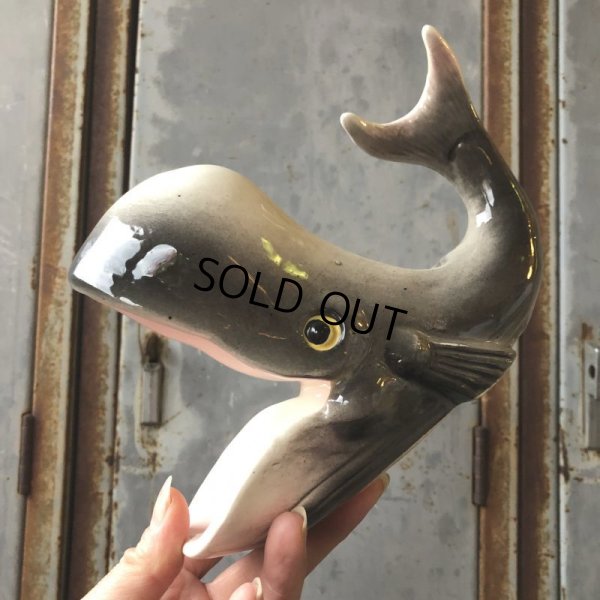 画像1: 50s Vintage Whale Ceramic Tray Holder (S764) 