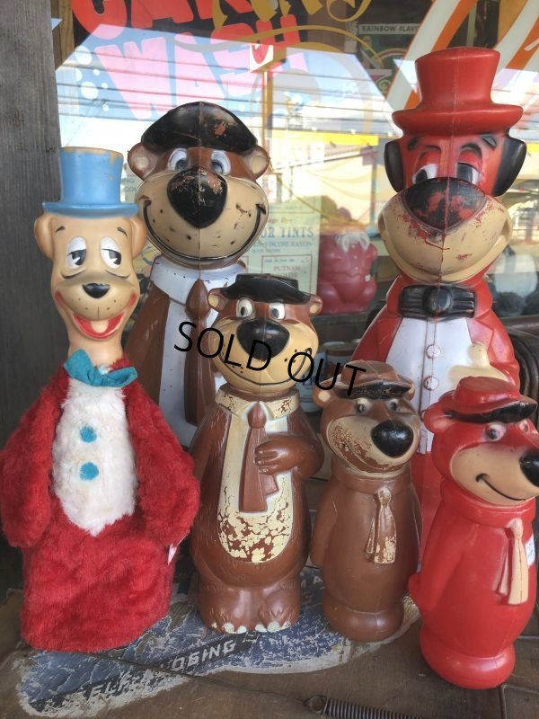 画像5: Vintage Yogi Bear Plastic Doll Red 18cm (T768)  