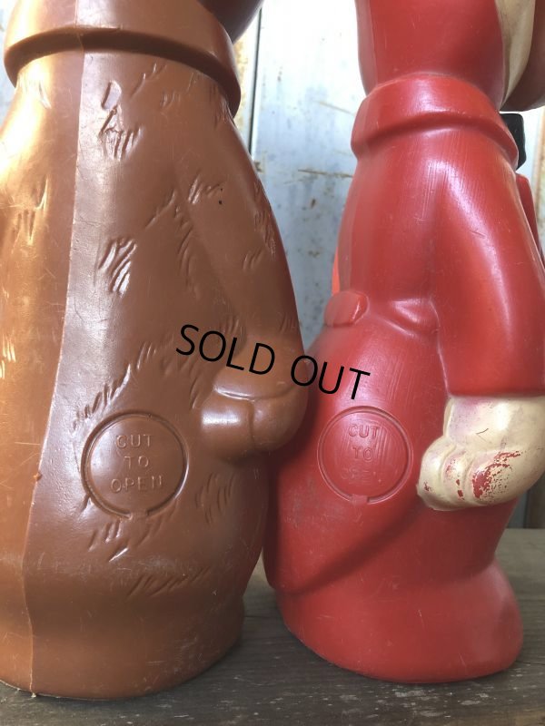 画像10: Vintage Yogi & Huckleberry Big Size Bank Doll Set 34 & 38cm (T769)