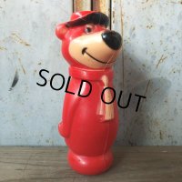 Vintage Yogi Bear Plastic Doll Red 18cm (T768)  