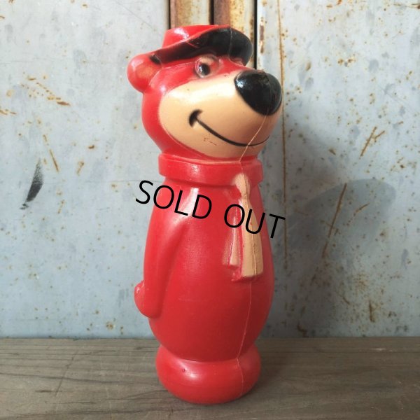 画像1: Vintage Yogi Bear Plastic Doll Red 18cm (T768)  