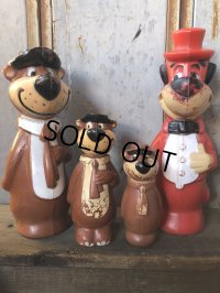 Vintage Yogi & Huckleberry Big Size Bank Doll Set 34 & 38cm (T769)