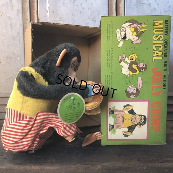 画像4: 50s Vintage Musical Jolly Chimp w/box  (T770)