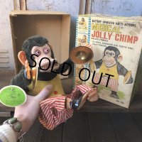 50s Vintage Musical Jolly Chimp w/box  (T770)