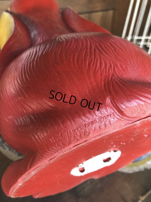 画像7: 70s Vintage NY Vinyl Plastic Dog Bank Basset hound Red (T779) 