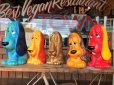 画像10: 70s Vintage NY Vinyl Plastic Dog Bank Basset hound Red (T779) 