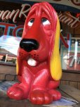 画像6: 70s Vintage NY Vinyl Plastic Dog Bank Basset hound Red (T779) 