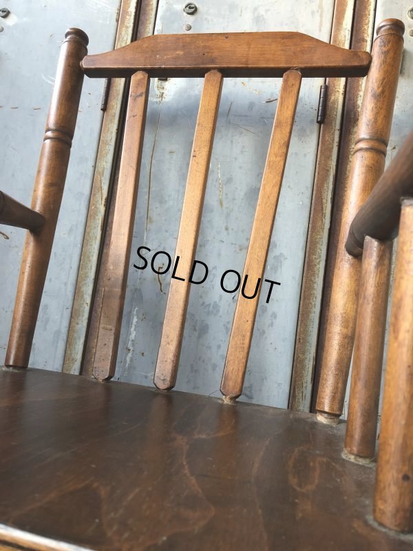 画像9: Antique Kid's Wood Hi-Chair (T782)