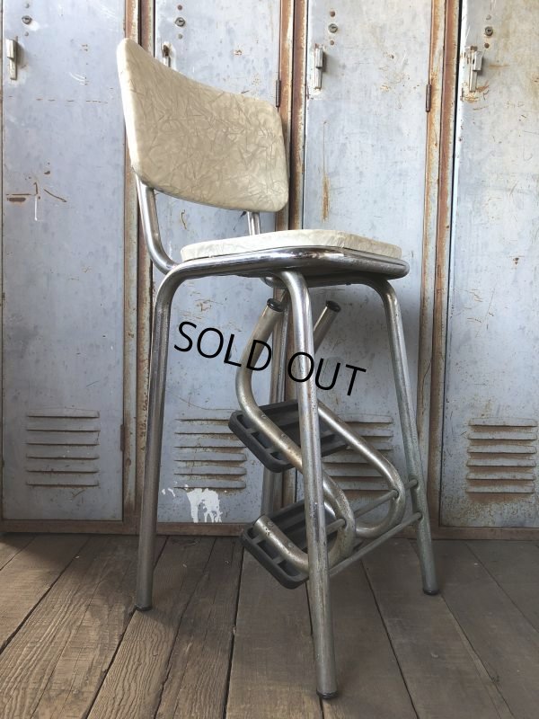 画像6: Vintage Mid-Century Step Stool Hi-Chair (T784)