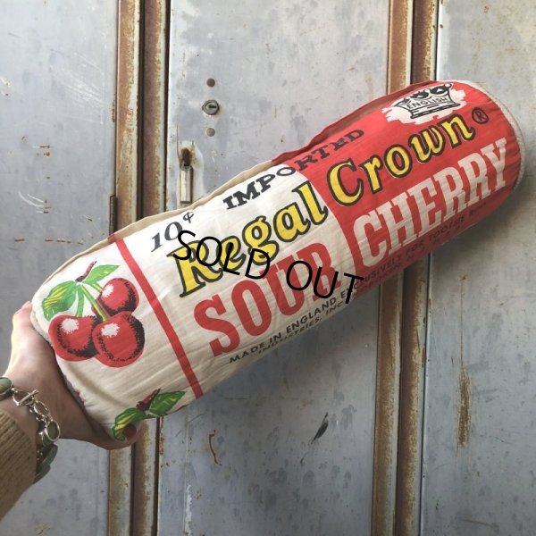 画像1: 60s Vintage Regal Crown Sour Cherry Advertising Pillow (T785)