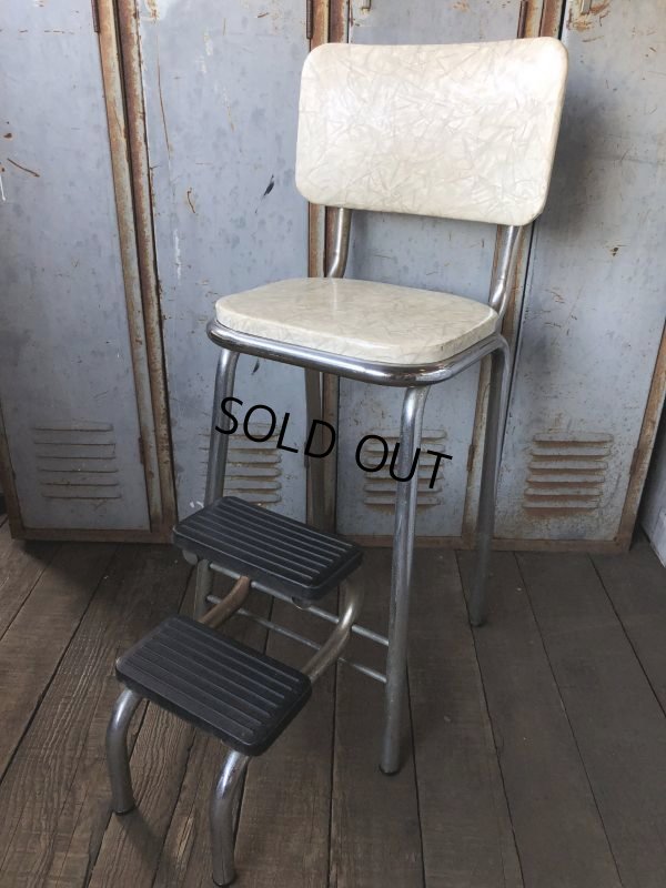 画像2: Vintage Mid-Century Step Stool Hi-Chair (T784)