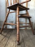 画像6: Antique Kid's Wood Hi-Chair (T782)