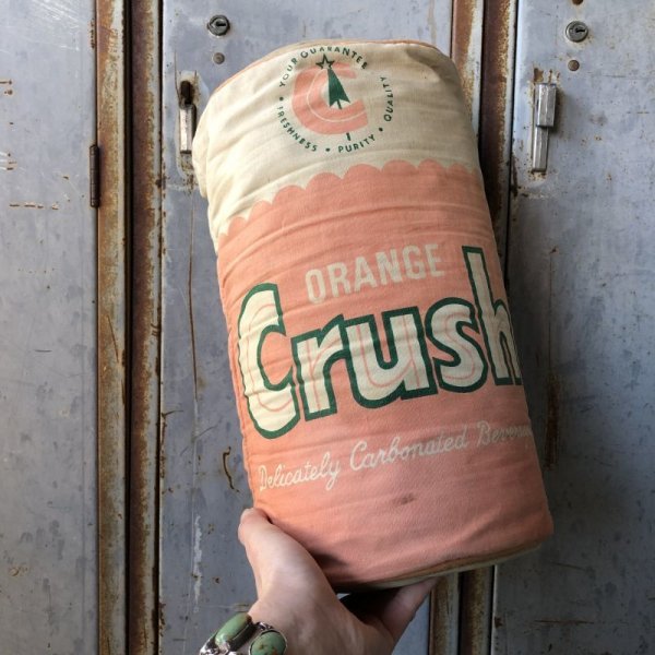 画像1: 70s Vintage ORANGE Crush  Advertising Pillow (T790)