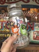 Vintage M&M's L.A. OLYMPIC Glass Candy Jar (T789) 