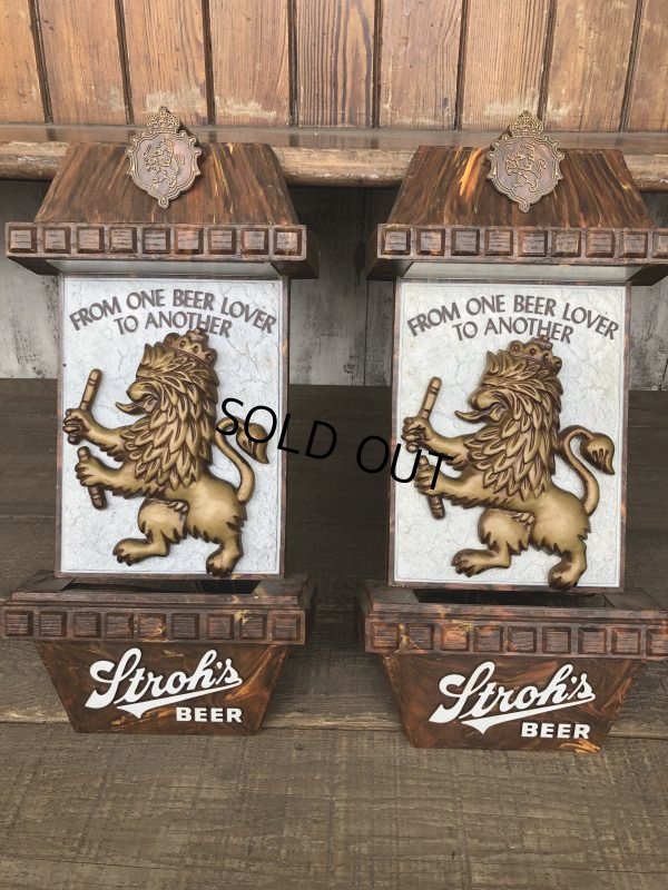 画像2: Vintage Stroh's Beer Lighted Sign SET (T791)