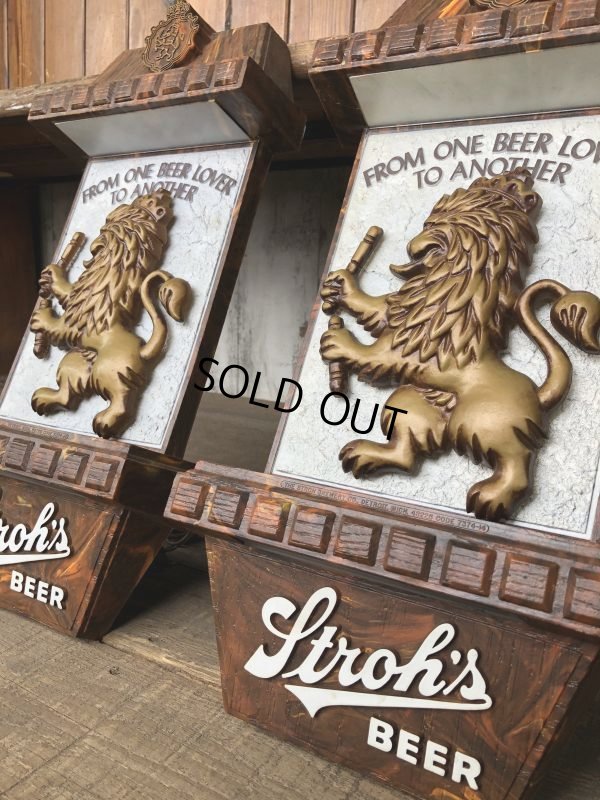 画像6: Vintage Stroh's Beer Lighted Sign SET (T791)