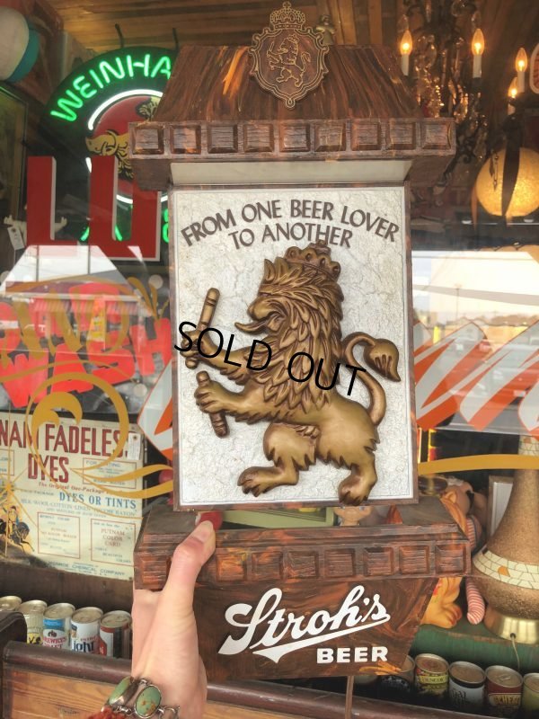 画像9: Vintage Stroh's Beer Lighted Sign SET (T791)