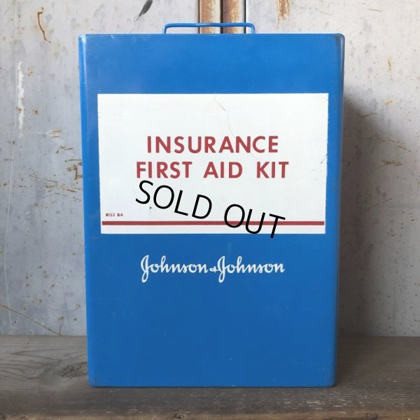 画像1: Vintage Johnson&Johnson First Aid Kit Mettal Box Cabinet (Ｔ807）