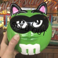 Vintage M&M's Ceramic Candy Pot Green (T809)