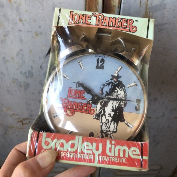 画像1: 80s Vintage Bradley Alarn Clock The Lone Ranger Dead Stock (T846)
