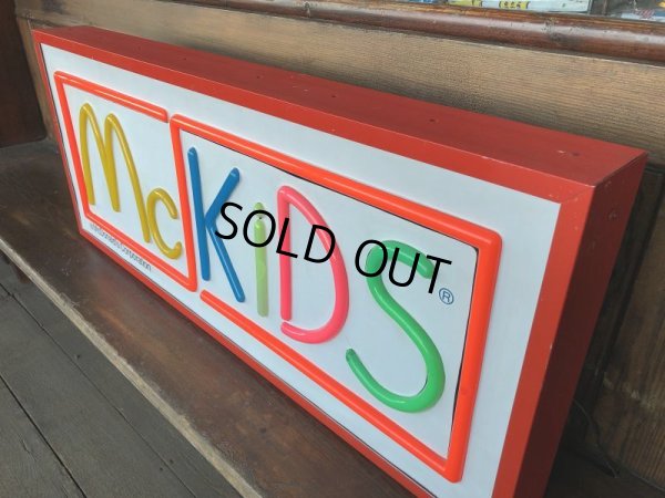画像4: 80s Vintage McDonalds McKidS Store Display Lighted Sign (T848)