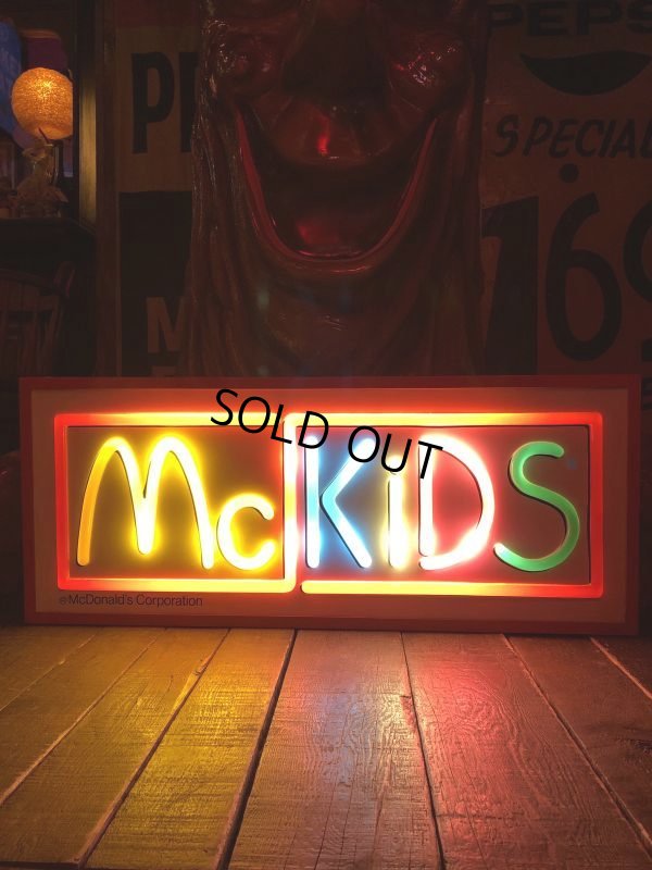 画像10: 80s Vintage McDonalds McKidS Store Display Lighted Sign (T848)