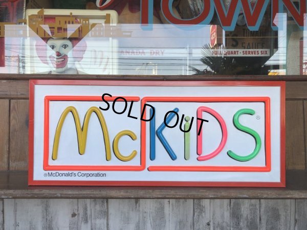 画像2: 80s Vintage McDonalds McKidS Store Display Lighted Sign (T848)