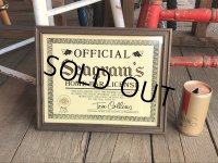 Vintage Seagram's Official Home bar License (T879)